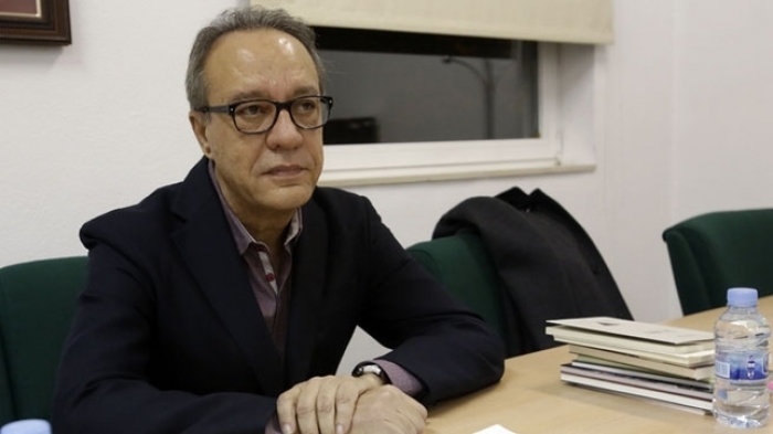 Manuel Juliá, al inicio de su intervención en el Aula de Poesía (La Tribuna de Ciudad Real)